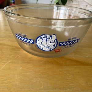 Anchor Hocking Pillsbury Poppin Fresh Doughboy Glass Mixing Bowl